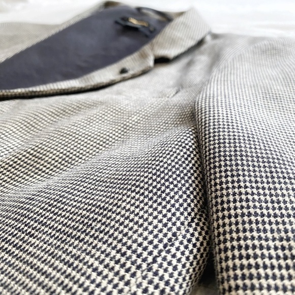 DIESEL BLACK GOLD LABEL MEN'S LINEN BLEND TEXTURED BLAZER - S - Picture 7 of 9